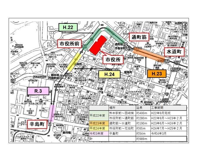 熊本市の地図